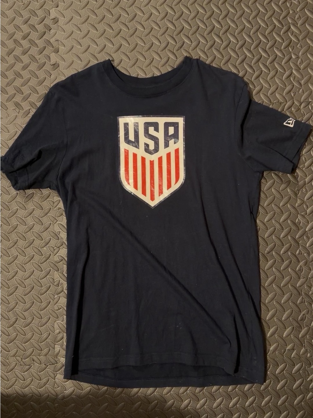 New Era Navy Blue  USA Shield Tee